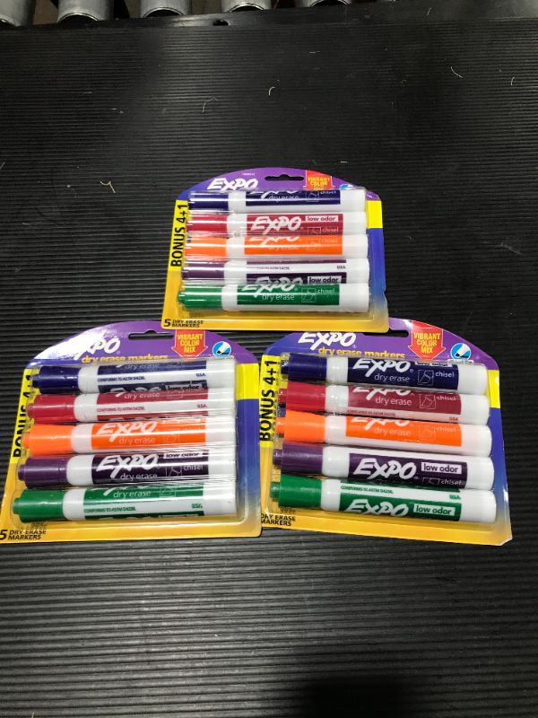 Photo 1 of Expo Intense Colors Low Odor Chisel Tip Dry Erase Markers - 3pk
