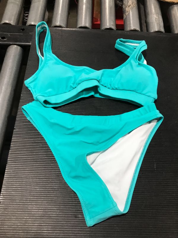 Photo 1 of 2 piece swimsuit blue - size Sm