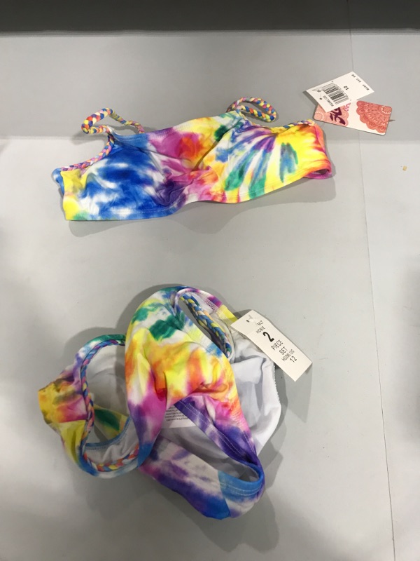 Photo 2 of 
Hobie Kids' Tie Dye Two-Piece Swimsuit in Multi at Nordstrom, Size 12
