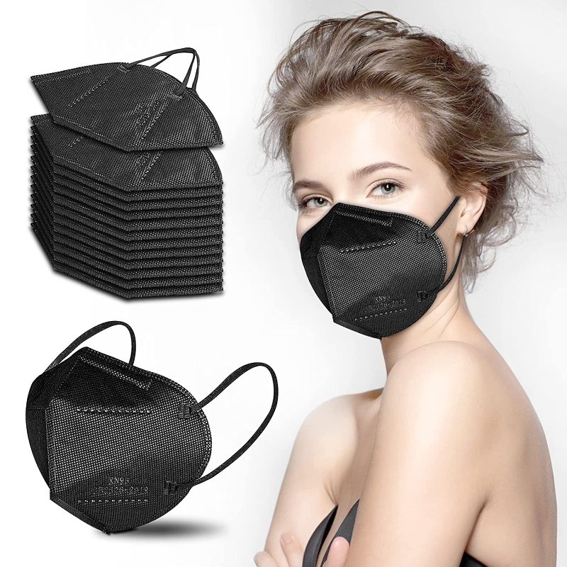 Photo 1 of 
KN95 Face Mask 50 PCS, Breathable Protection Masks, 5-Ply KN95 Black Masks, Cup Dust Safety Masks
