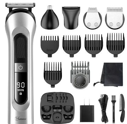 Photo 1 of Hatteker Beard Trimmer for Men Cordless Hair Clipper 5 in 1 Precision Trimmer Body Groomer Kit
