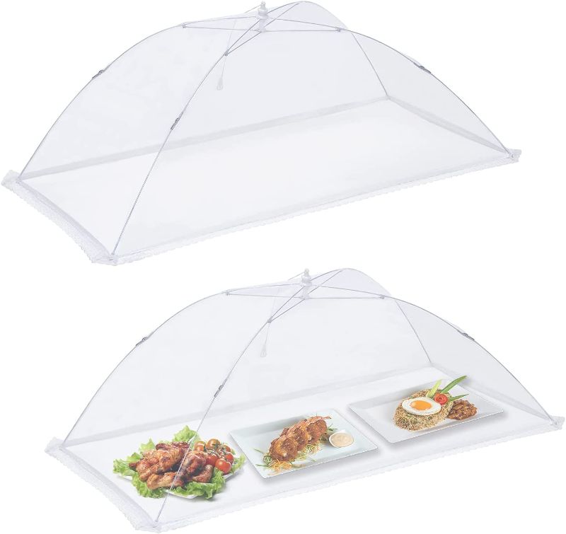 Photo 1 of 2 Pack Jumbo Food Cover Tent For Inflatable Bar - Extra Large(45.5"*20") Mesh Food Covers for Outside - Pop-up High Density Food Nets for Parties and Catering Kitchen, Dining & Bar
