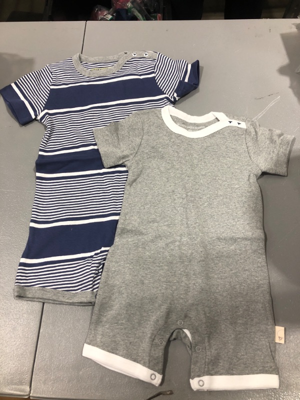 Photo 1 of BURTS BEES BABY Organic Baby One Piece Pocket Rompers 2 Pack 18M
