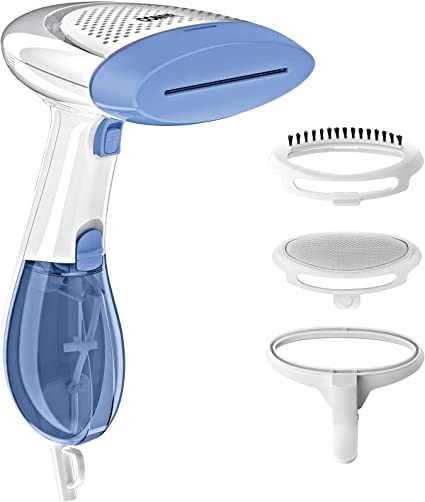 Photo 1 of Conair ExtremeSteam Hand Held Fabric Steamer with Dual Heat, White/Blue
