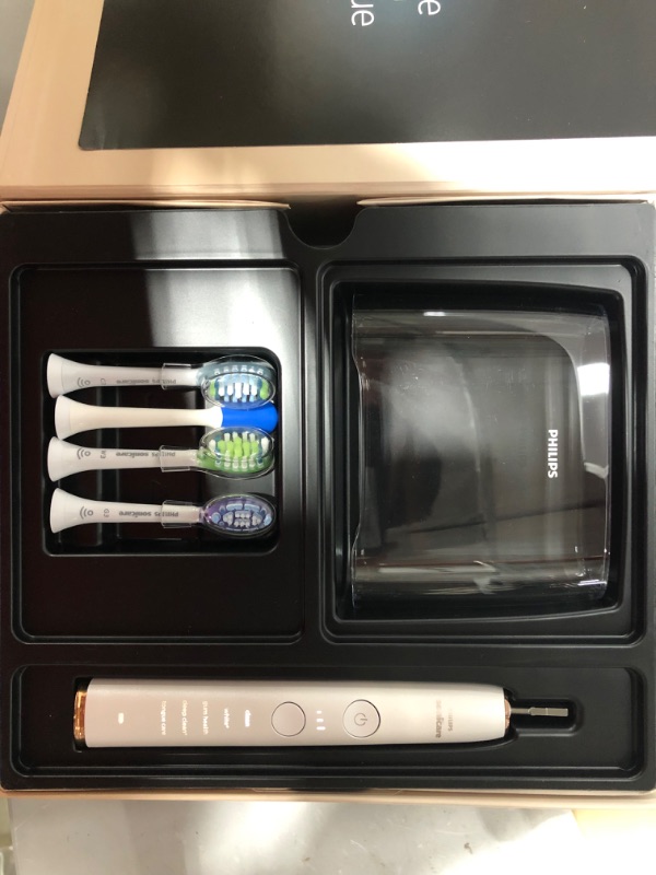 Photo 2 of Philips Sonicare DiamondClean Smart 9750 Rechargeable Electric Power Toothbrush, Rose Gold, HX9924/65