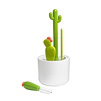 Photo 1 of Boon Cacti Bottle Cleaning Brush Set, Terracotta , 4 Piece Set Terracotta Set