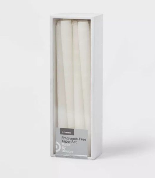 Photo 1 of 10" 12pk Unscented Taper Candle Set - Made By Design™