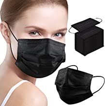 Photo 1 of 100 PCS DISPOSABLE MASKS BLACK 