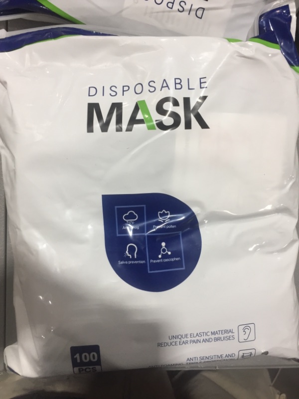 Photo 2 of 100 PCS DISPOSABLE MASKS 