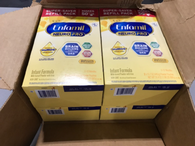 Photo 2 of Enfamil NeuroPro Infant Formula - Brain Building Nutrition Inspired by Breast Milk - Powder Refill Box, 31.4 Oz (Pack of 4)