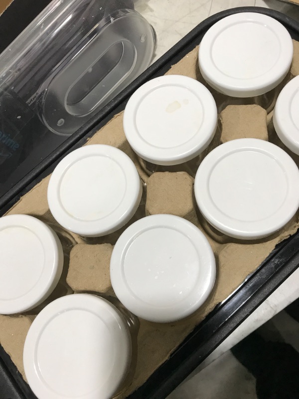 Photo 1 of Yogurt Maker Automatic Digital Yoghurt Maker Machine with 8 Glass Jars 48 Ozs (6Oz Each Jar) LCD Display with Constant Temperature Control Stainless Steel Design for Home Use