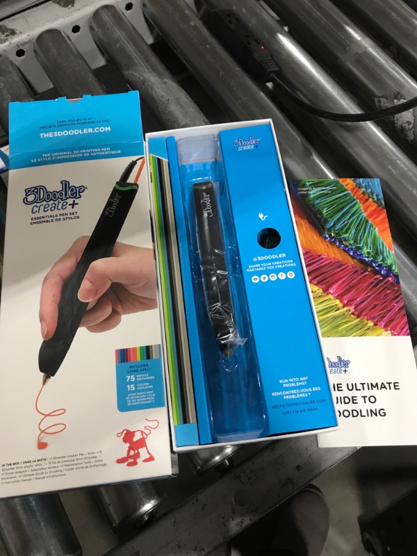 Photo 2 of 3Doodler Create+ 3D Printing Pen for Teens, Adults & Creators! - Black (2023 Model) - with Free Refill Filaments + Stencil Book + Getting Started Guide