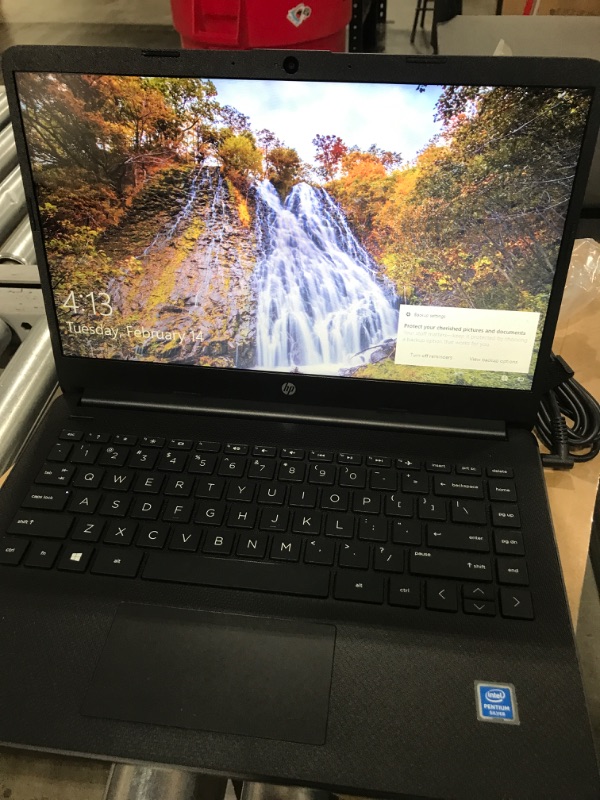 Photo 4 of HP 14" Laptop with Windows Home in S Mode - Intel Pentium Processor - 4GB Ram Memory - 128GB SSD Storage - Black (14-dq0090tg)