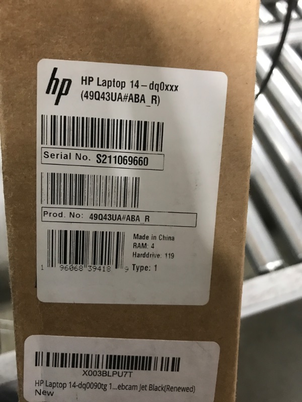 Photo 1 of HP 14" Laptop with Windows Home in S Mode - Intel Pentium Processor - 4GB Ram Memory - 128GB SSD Storage - Black (14-dq0090tg)