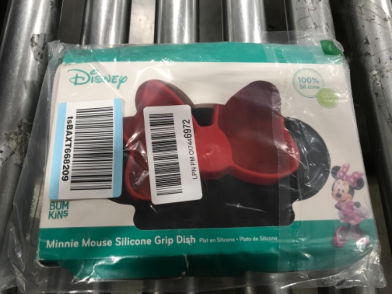 Photo 2 of Bumkins Disney Silicone Grip Dish, Suction Plate, Divided Plate, Baby Toddler Plate, BPA Free, Microwave Dishwasher Safe - Minnie Mouse