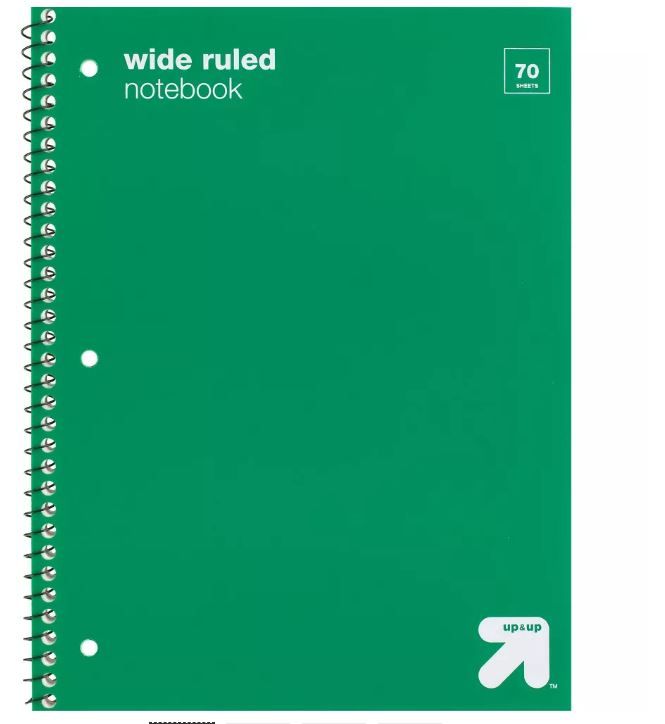 Photo 1 of 22 pack of Wide Ruled Green 1 Subject Flexible Plastic Cover Spiral Notebook - up & up™

