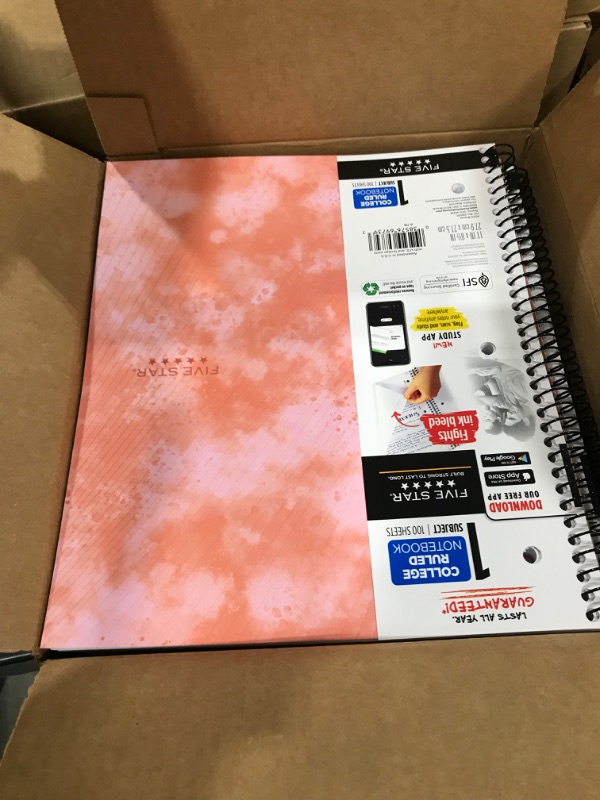Photo 2 of 12 pack of Five Star College Ruled Composition Notebook Pink

