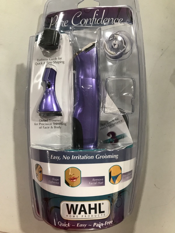 Photo 2 of Wahl Pure Confidence Rechargeable Electric Trimer, Shaver, & Detailer for Smooth Shaving & Trimming of The Face, Under Arm, Eyebrows, & Bikini Areas – Model 9865-100
