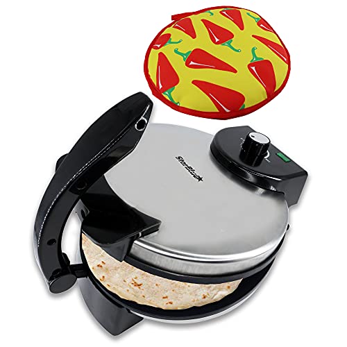 Photo 1 of 10inch Roti Maker by StarBlue with FREE Roti Warmer - the Automatic Stainless Steel Non-Stick Electric Machine to Make Indian Style Chapati, Tortilla,
