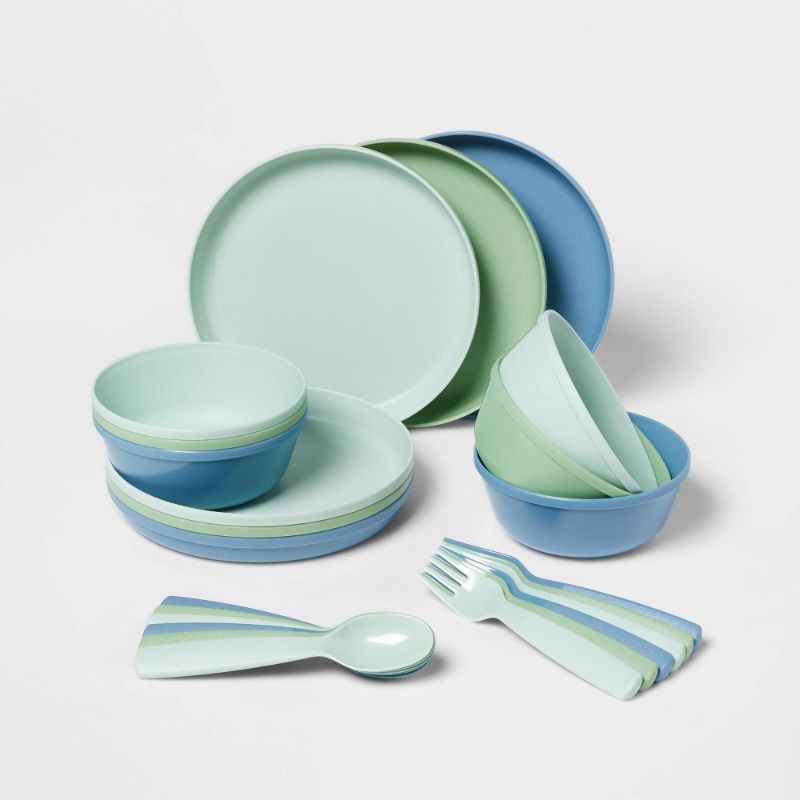 Photo 1 of 24pc Plastic Dinnerware Serving Set - Pillowfort™ - Bundle of 2 