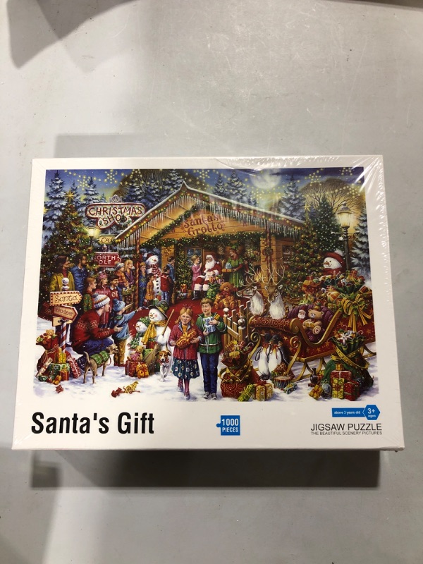 Photo 2 of Christmas Puzzles 1000 Piece Jigsaw Puzzle for Adults - Santa's Gift Christmas Jigsaw Puzzles, Best Jigsaw Puzzles Game for Adults Teens