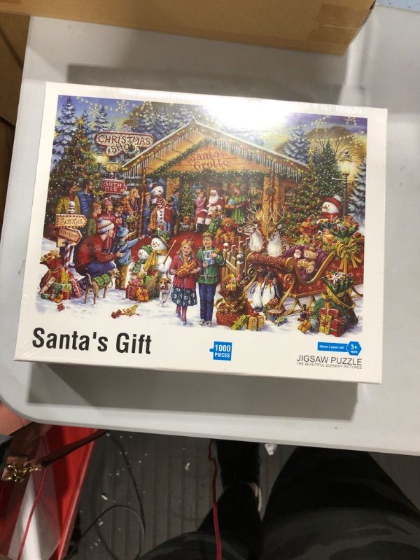 Photo 1 of Christmas Puzzles 1000 Piece Jigsaw Puzzle for Adults - Santa's Gift Christmas Jigsaw Puzzles, Best Jigsaw Puzzles Game for Adults Teens 