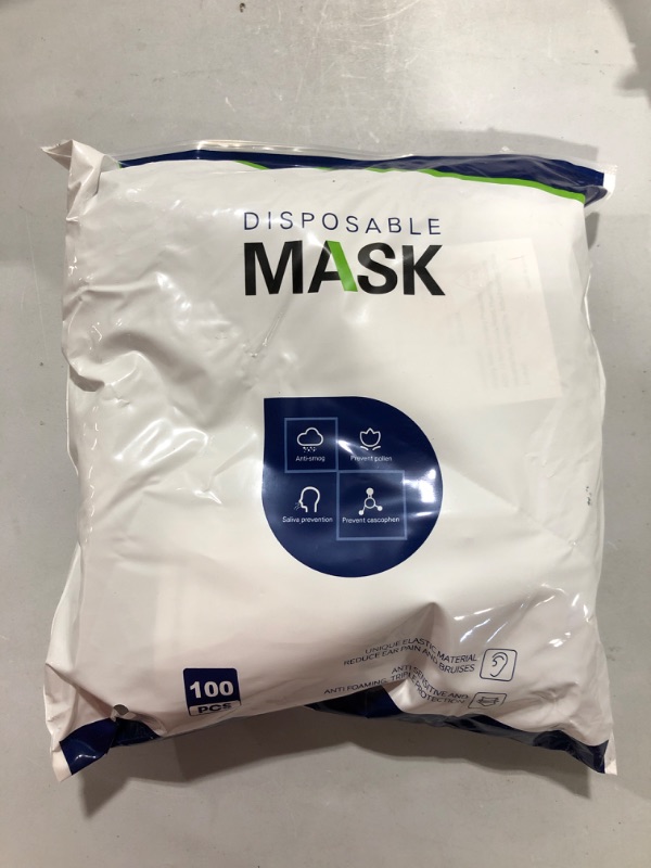 Photo 2 of 100 PCS Black Disposable Face Masks