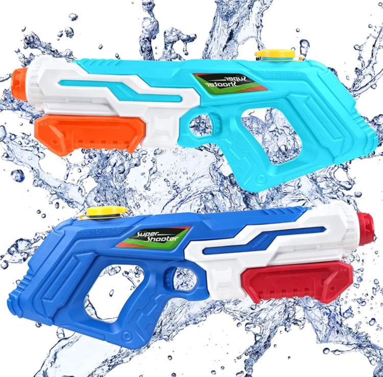 Photo 1 of 2 Pack Water Gun Pool Toys for Kids Squirt Guns Kids Toys Water Blaster for Adults Boys Girls Summer Swimming Pool Toys Beach Party Backyard Outdoor Water Games