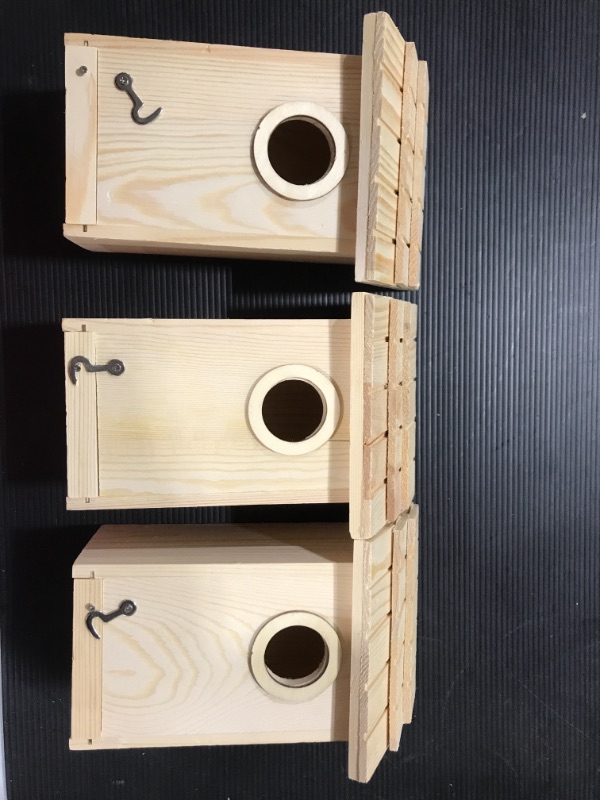 Photo 2 of 3 Pack Bird House - Bluebird, Finch, Wren, Chickadee, Tree Swallow Bird, Wild Birds, Woodpecker House, Unfinished Wood DIY Project |
DAMAGED PACKAGE 