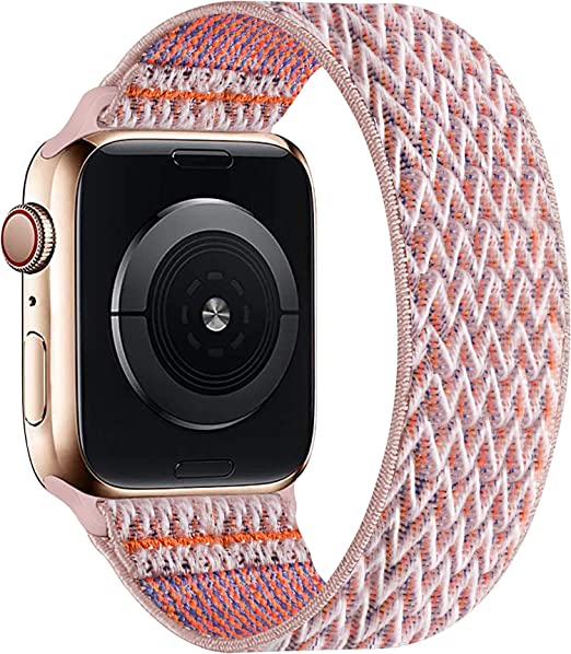 Photo 1 of OHCBOOGIE Elastic Nylon Solo Loop Strap Compatible with Apple Watch Band 
42mm 44mm 
