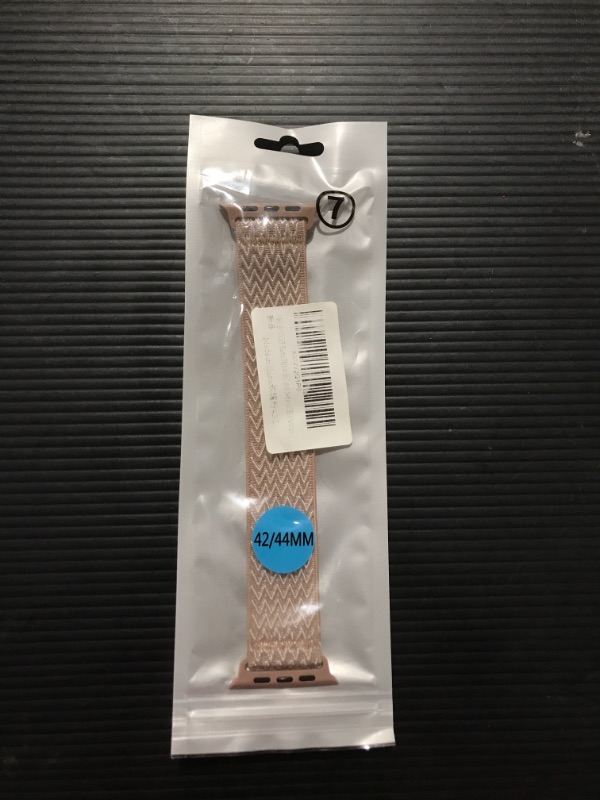 Photo 2 of OHCBOOGIE Elastic Nylon Solo Loop Strap Compatible with Apple Watch Band 
42mm 44mm 
