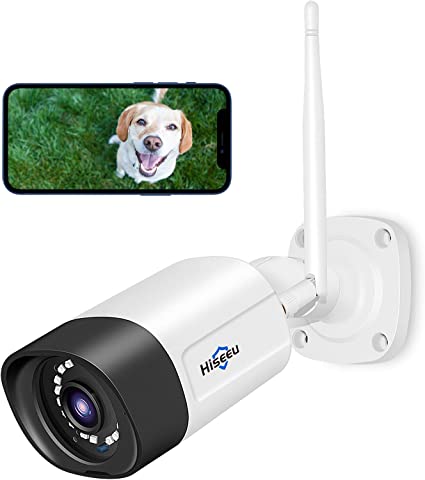 Photo 1 of Hiseeu 2K Outdoor Security Camera Bullet, 2-Way Audio, 3MP Surveillance IP Cameras,IP66 Waterproof, Remote Viewing, Motion Detection, Night Vision, SD Storage, Compatible with Hiseeu Wireless