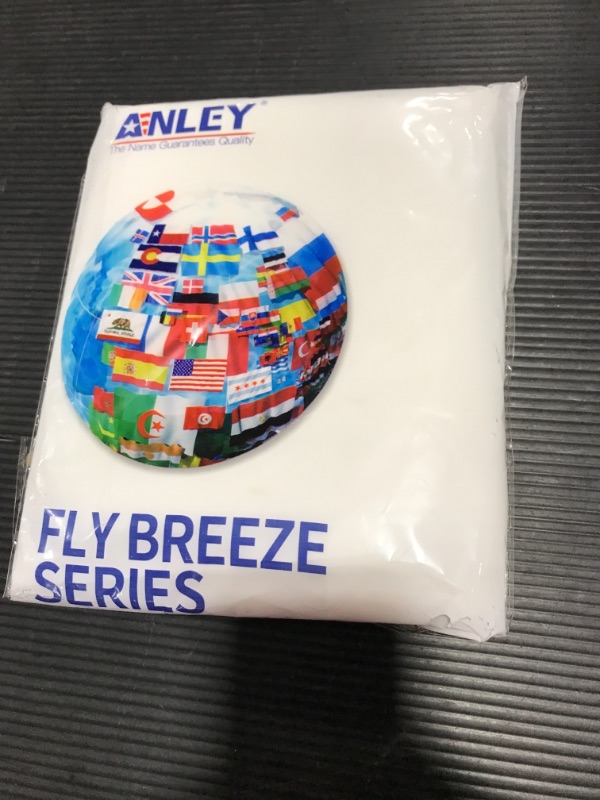 Photo 2 of Anley Fly Breeze 3x5 Foot Solid White Flag - Vivid Color and Fade Proof - Canvas Header and Double Stitched - Plain White Flags Polyester with Brass Grommets 3 X 5 Ft