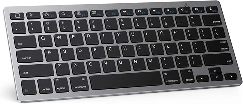 Photo 1 of Ultra-Slim Bluetooth Keyboard Compatible with iPad 10.2(9th/ 8th/ 7th Generation)/ 9.7, iPad Air 4th Generation, iPad Pro 11/12.9, iPad Mini, and More Bluetooth Enabled Devices, Grey