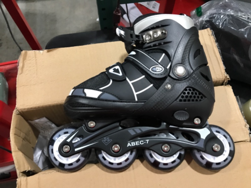 Photo 2 of ANCHEER Youth Inline Skates for Kids and Women Adjustable Blades Roller Skates with Light Up Wheels Outdoor in Line Skating for Girls and Boys Beginner Skates Size 35-38