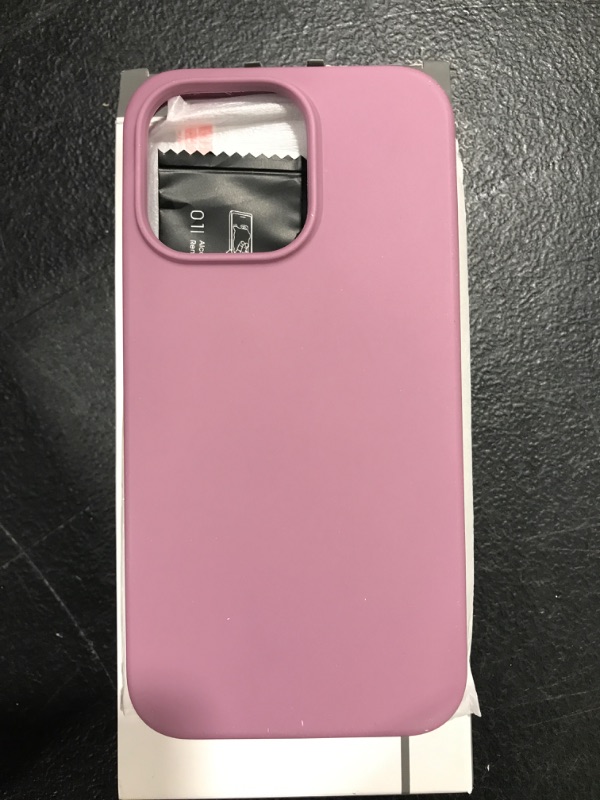 Photo 1 of iphone 13 pro silicone protective case lilac purple