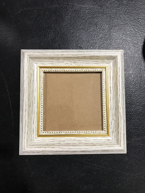 Photo 2 of 6x6 Picture Frame White (Cream Color) Square Photo Frame Desktop Display Mount on the wall