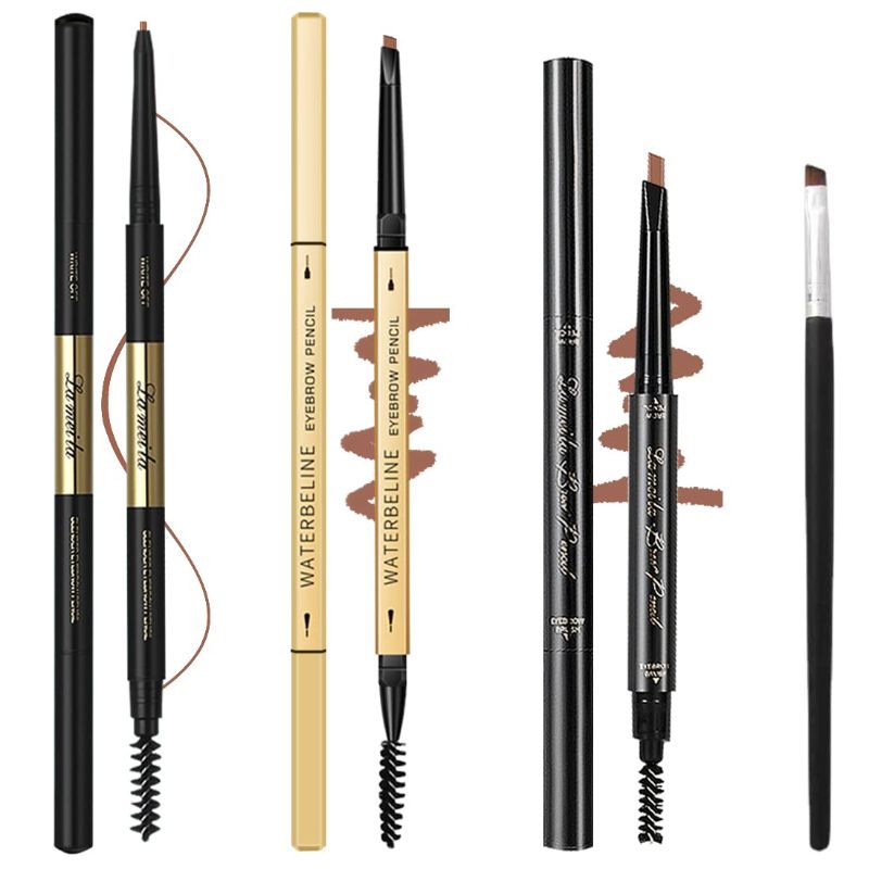 Photo 1 of 3 Different Eyebrow Pencils,Creates Natural Looking Brows Easily,Long Lasting,4-in-1:Eyebrow Pencil *3; Eyebrow Brush BROWN