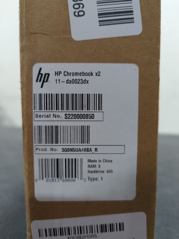 Photo 9 of HP Chromebook x2 11-da0023dx 11" Qualcomm Snapdragon 7c 8 GB Memory; 64 GB eMMC Storage Natural Silver Aluminum & Night Teal (Renewed)