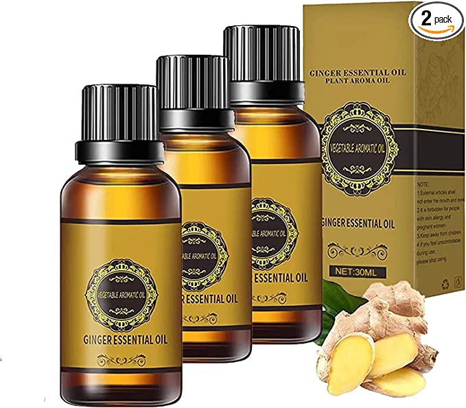 Photo 1 of  Ginger Essential Oil ,Ginger Massage Oil, Lymphatic Drainage Ginger Oil, Natural Drainage Ginger Oil Essential3PCSX30ml 