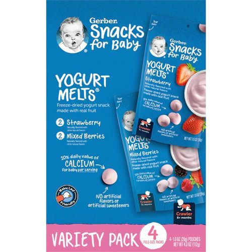 Photo 1 of 4 PACK GERBER YOGURT MELTS FREEZE-DRIED YOGURT SNACK MADE WITH REAL FRUIT BEST BY MAR.11.23