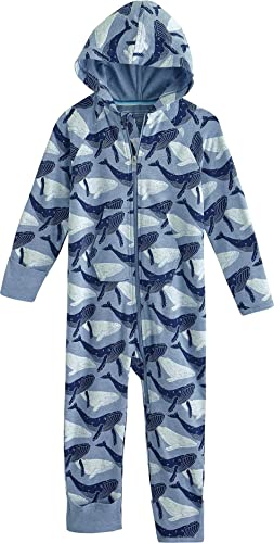 Photo 1 of Coolibar UPF 50+ Baby LumaLeo 360 Coverage Bodysuit - Sun Protective (6-12 Months- Light Blue Whales)
