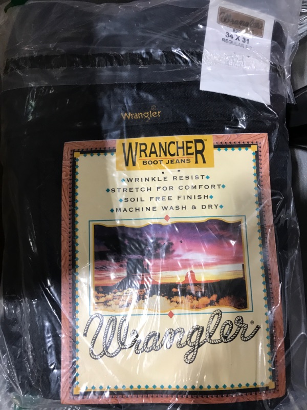 Photo 1 of WRANCHER JEANS 34 X 31 REGULAR FIT 