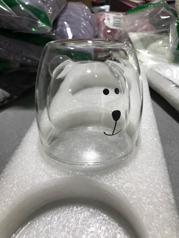 Photo 1 of 3 glass bear cups 