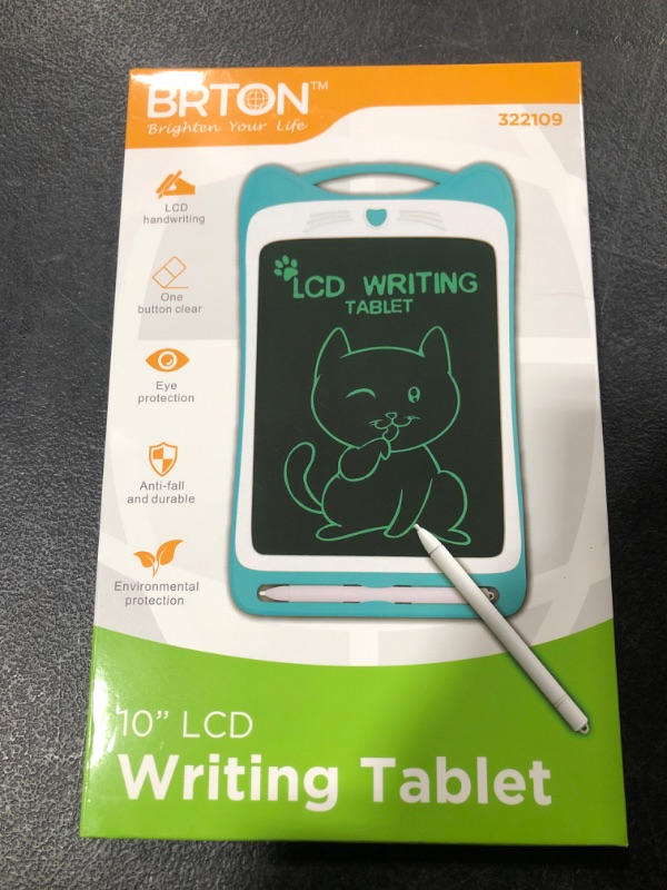 Photo 1 of  BRTON LCD Writing Tablet 10 Inch Doodle Board, Toddler Toys for 3-6 Years Old Girls Boys, Erasable Reusable Writing Pad, Drawing Pads, Educational Travel Toys for GirlsBoys Ages 3 4 5 6 7 8, Blue