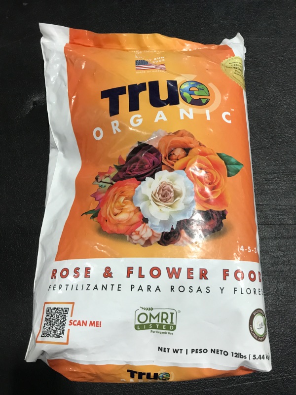 Photo 2 of True Organic - Organic Rose & Flowering Plant Food Fertilizer - 12 lbs VALUE SIZE - 4-5-3 NPK Analysis - for Stunning Blooms & Beautiful Foliage on Roses & Other Flowering Plants - OMRI, CDFA, for Organic Gardening