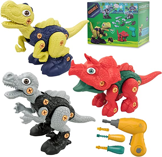 Photo 1 of Dinosaur Toys for 3 4 5 6 7 Year Old Boys, Take Apart Dinosaur Toys for Kids 3-5 STEM Construction Building Toys with Electric Drill for Kids Ages 3-8 
