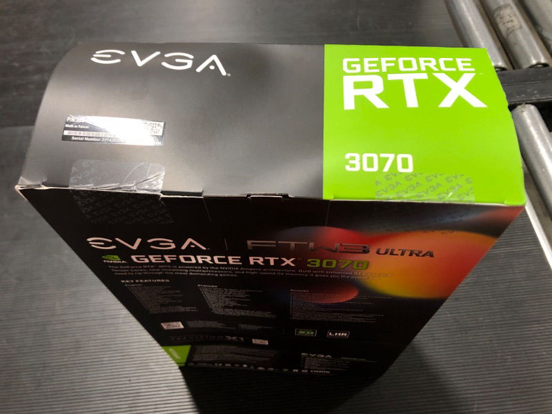 Photo 5 of EVGA GeForce RTX 3070 FTW3 Ultra Gaming, 08G-P5-3767-KL, 8GB GDDR6, iCX3 Technology, ARGB LED, Metal Backplate, LHR
SEALED - OPEN BOX FOR PICTURES 