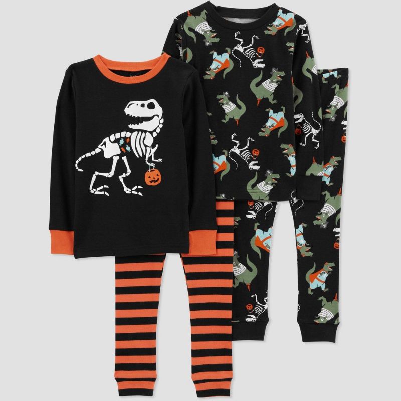 Photo 1 of Carter's Just One You® Toddler Boys' 4pc Halloween Dinos Pajama Set - Orange/Black
SIZE 3T