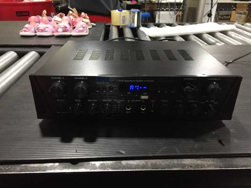 Photo 2 of Pyle PTA44BT Bluetooth Home Audio 500 Watt 4 Channel Amplifier Stereo Receiver